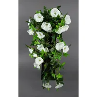Seidenblumen Roß Petunienranke 65cm weiß ZF Kunstpflanzen künstliche Petunie