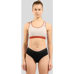 Odlo The Ascent Performance Wool Medium Support Sports Bra silver cloud - living coral (10862) L