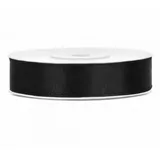 Partydeco Geschenkband Satin Schwarz 12 mm x 25 m