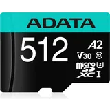 A-Data microSDXC Premier Pro 512GB Class 10 UHS-I V30 + SD-Adapter