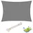 Woltu Sonnensegel Rechteck HDPE 300 x 400 cm Grau