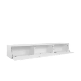 CaliCosy ORÉLIA TV-Lowboard 240 cm Weiß Spanplatte