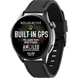 Reflex Active Smart Watch Series 45 BT 45 mm Kunststoffgehäuse Schwarz Sportarmband Schwarz M