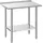 Vevor Edelstahltisch Gastro 915 x 610 x 894 mm, Verstellbarer Edelstahltisch mit Aufkantung,Arbeitstisch mit Grundboden für Restaurant Schwerlast Obere Ablage (227 kg) Untere Ablage (191 kg)