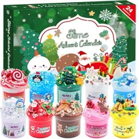 Slime Adventskalender 2024 Spielzeug Set Weihnachts-Countdown 24 Tage Kinder