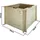 TIMBELA Hochbeet 78 x 78 x 57 cm Beige