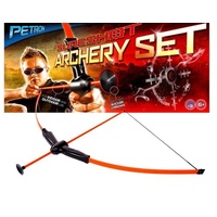 BestSaller Petron SURESHOT Indoor Outdoor Archery Set Kinder Bogen mit 3 Pfeilen, orange