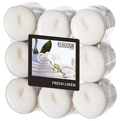 Gala Kerzen Duftkerze Duftlichte Ø 37,5 mm · 16,6 mm Fresh Linen (18-tlg) weiß