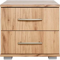 Nachtkonsole PRIESS "Husum Nachtkonsole in premium Qualität Schlafzimmer Schrank", beige (astkernbuchefarben), B:41cm H:37cm T:38cm, Holzwerkstoff, Sideboards, mit 2 Schubkästen Nachtschrank Beistellschrank Nachtschränkchen