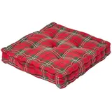 Homescapes Sitzkissen Edward 40 x 40 cm Rot