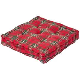 Homescapes Sitzkissen Edward 40 x 40 cm Rot