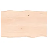 vidaXL Tischplatte 100x60x(2-4) cm Massivholz Unbehandelt Baumkante