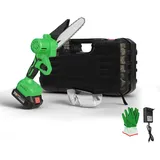 Hammersmith PocketSaw mit LED-Licht - Akku-Mini-Kettensäge - Handkettensäge inkl. umfangreichem Zubehör - kabellos - wiederaufladbar