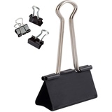 D.RECT Metal Foldbackklammern | Verpackung 12 Stück, 51mm | Schwarz | Vielzweckklammern, Metall Binder Clips für: Notizen, Briefpapier | Büroklammern