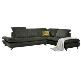 W.Schillig Eckcouch Polyester L-Form 296cm Grün