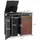ML-Design Mülltonnenbox 200 x 80 x 116,3 cm anthrazit-rostoptik