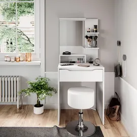 Vicco Schminktisch Ruben Weiß 60 cm mit Hocker