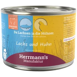 Herrmann's 200 Gramm Katzennassfutter 12 x 200 Gramm Lachs mit Huhn, Karotte & Kokosflocken