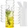 luxuskollektion Gerippte Trinkgläser Set of 4 with Glass Straws 475ml Bubble Wave