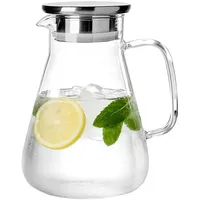 Teekanne Glas 1700ml, Teebereiter für Losen Tee, Teekanne aus Glas mit Edelstahlsieb, Herdplattensicherer Teebereiter für losen Tee, Glaskanne für alle Herdarten Teeliebhaber