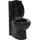 vidaXL Toilette für Ecke mit WC-Sitz Schwarz