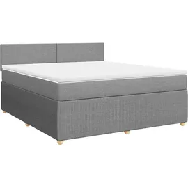 vidaXL Boxspringbett 180 x 200 cm Hellgrau