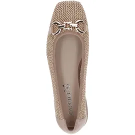 CAPRICE Ballerinas Bast Elegant, Braun (Bark Comb), 37