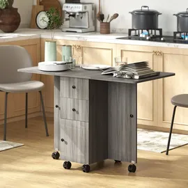 Homcom Küchentisch 120 x 60 x 76,5 cm dunkelgrau