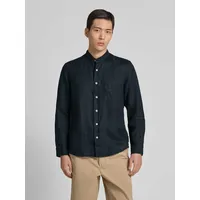 Marc O'Polo Regular Fit Freizeithemd aus reinem Leinen, Dunkelblau,