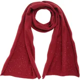 LASCANA Schal LASCANA, Damen, blau (rot), Strick, Kunstfaser, leicht glänzend, unifarben, Modetücher Schal, Strickschal, Winterschal, Damenschal, Modeschal