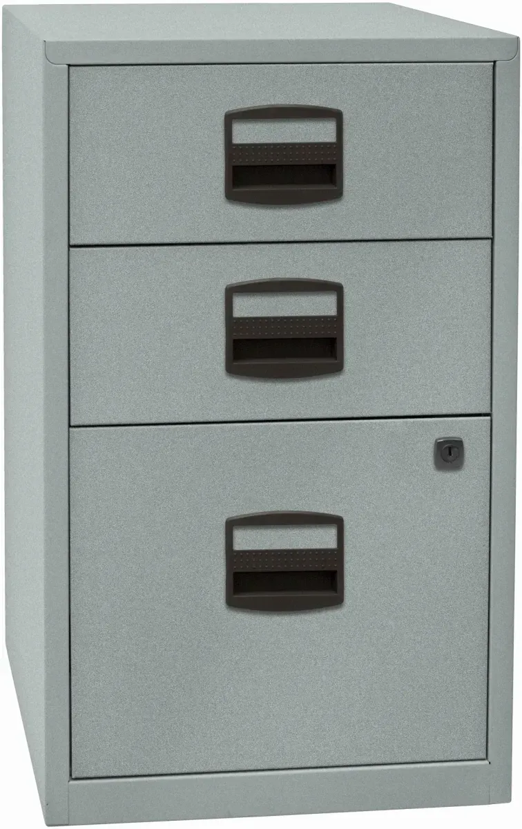 Hängeregistraturschrank 3 Schübe silber