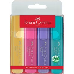 Faber-Castell, Marker, Textmarker Pastell 4er pack (Mehrfarbig, 4, 5 mm)