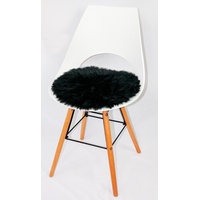 Heitmann Felle Stuhlkissen »Lamm, rund«, Sitzauflage, Sitzfell, rund, Ø 45 cm, echtes Lammfell, waschbar, schwarz