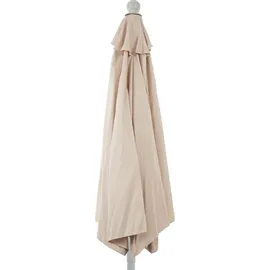 Mendler Parla 285 x 145 cm creme halbrund Gestell Alu inkl. Ständer