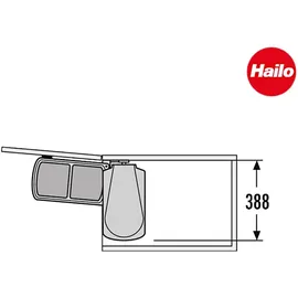 HAILO AS Duo 8/8 edelstahl/weiß (3416901)