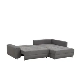bobb Ecksofa mit Schlaffunktion Arissa de Luxe ¦ grau ¦ Maße (cm): B: 265 H: 84 T: 209.0