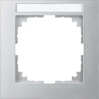 Merten Rahmen 1fach mit Beschriftungsträger aluminium