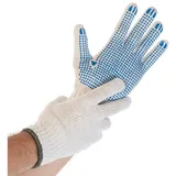 Franz-Mensch Arbeitshandschuhe Structa I, mit PVC-Noppen, weiß-blau, Größe M, 12 Paar