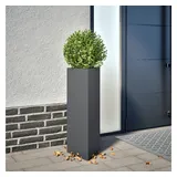 vidaXL Pflanzkübel Anthrazit Dreieckig 30x26x75 cm Stahl