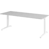 bümö Schreibtisch Serie-XB Nussbaum / Weiß