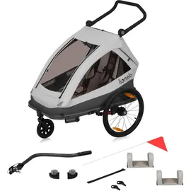 lionelo Cama Kinderanhänger grau 2023