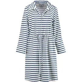 CAWÖ Bademantel mit Reißverschluss 6597 navy L