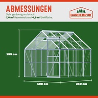 Gewächshaus Treibhaus Tomatenhaus 3,7m2-7,22m2 Pflanzenhaus Fundament Gartenhaus