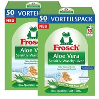 Frosch sensitiv Waschpulver Aloe Vera 3,3kg - Hohe Waschkraft (2er Pack)