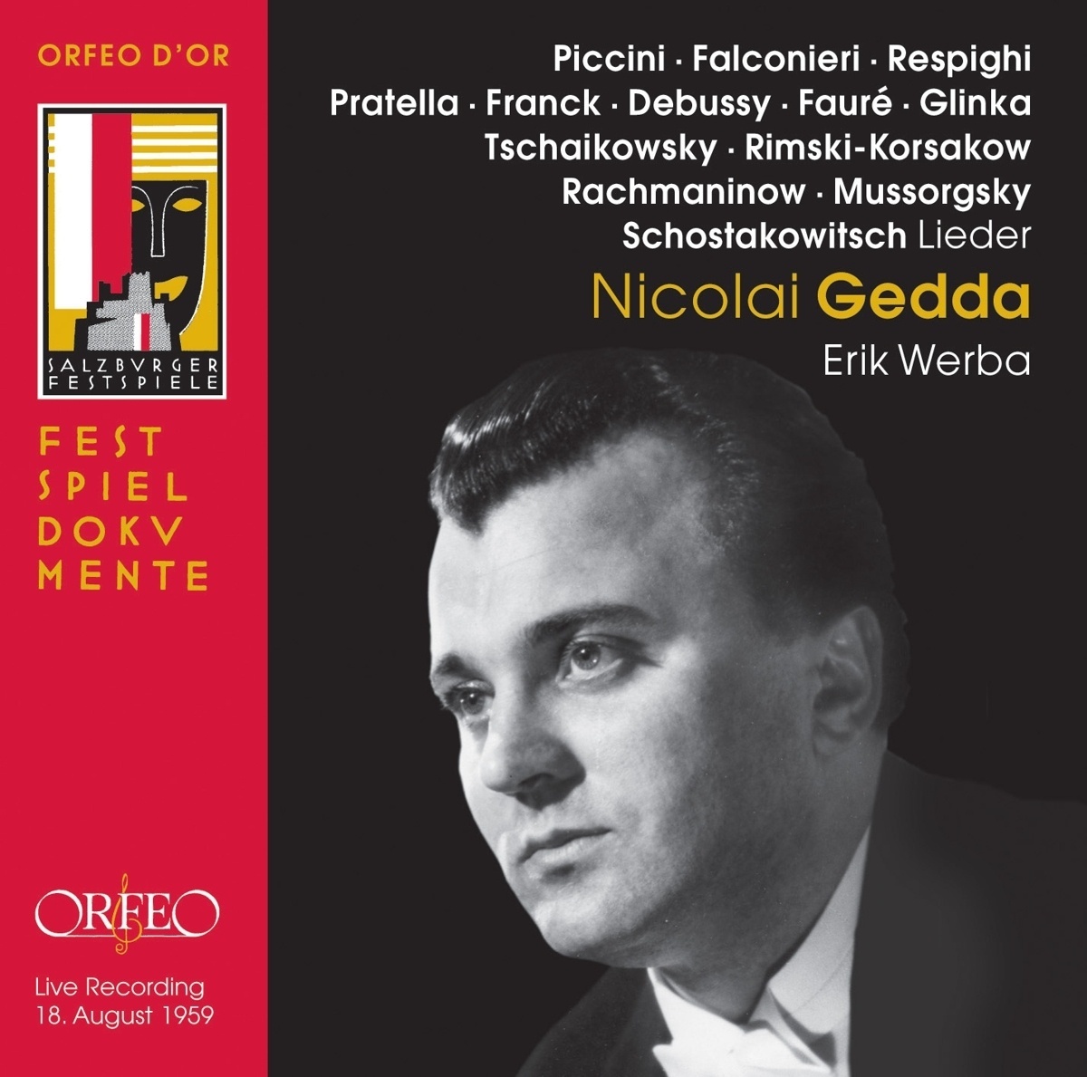 Nicolai Gedda Salzburger Liederabend 1959 - Nicolai Gedda  Erik Werba. (CD)