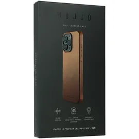 Mujjo iPhone 16 Pro Max Leder Case braun