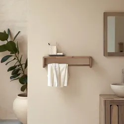 Handtuchhalter aus massivem Akazienholz für das Badezimmer Lila 60
