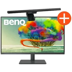 BenQ PD3205U 80cm (31,5") 4K UHD Grafik-Monitor + ScreenBar Pro Monitor Lampe schwarz