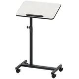 KOMFOTTEU Laptoptisch, Betttisch mit 360° neigbare & drehbare Tischplatte grau