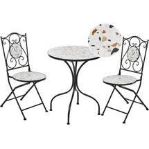 Beliani Bistro Set klappbar ARTENA Metall Schwarz